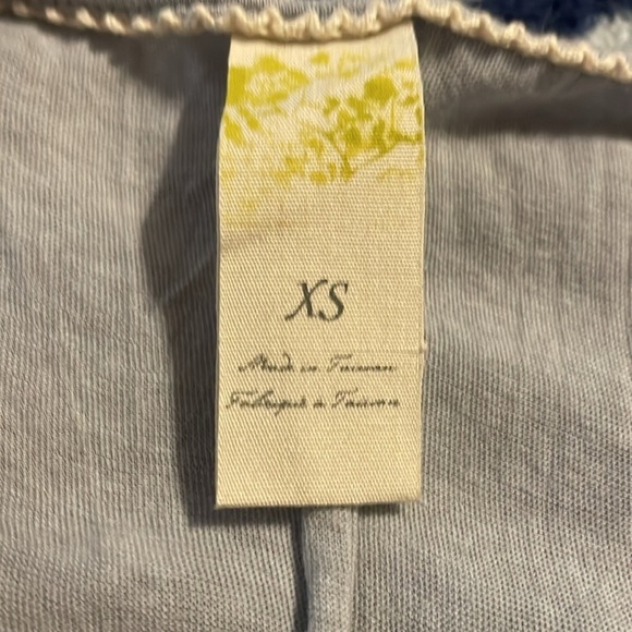 Urban Outfitters Blue/Gray Ruffle Blouse Sz XS - Picture 4 of 5